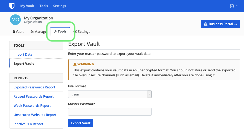 1password export vaults